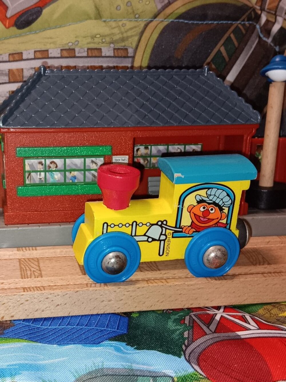 Brio Wooden Railway Train Track Engine Sesame Street Ernie Engineer Thomas